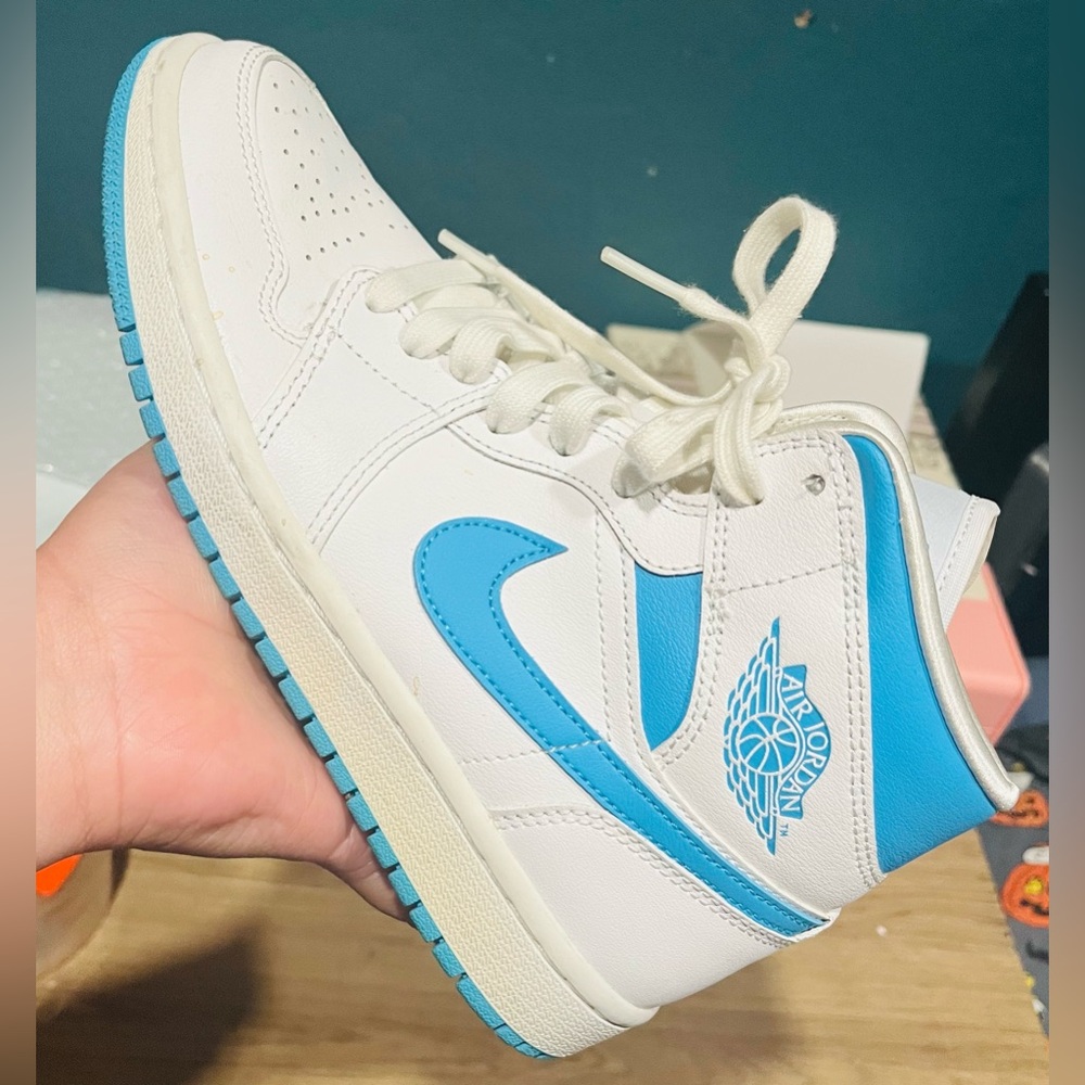 Air Jordan White and Blue Sneakers